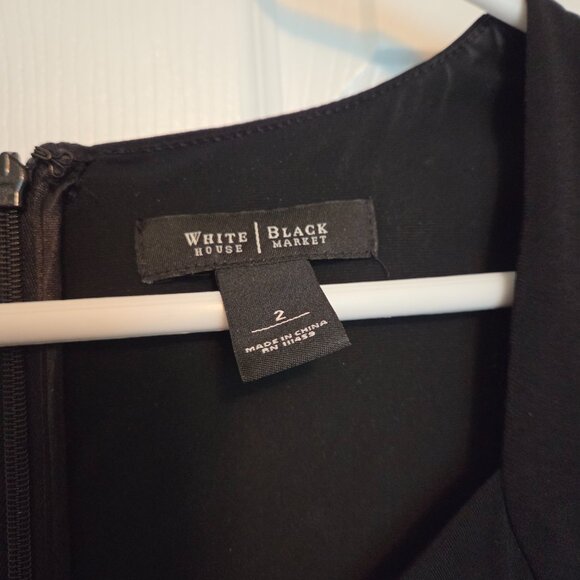 WHBM Instantly Slimming Dress 3/4 Sleeve Black dress, Size 2 - Picture 3 of 5